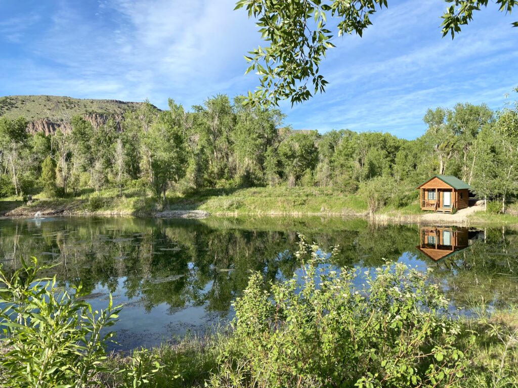 The pond at Mountain River Ranch